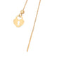 Par de arete colgante corazón liso y candado oro 10k DORADO