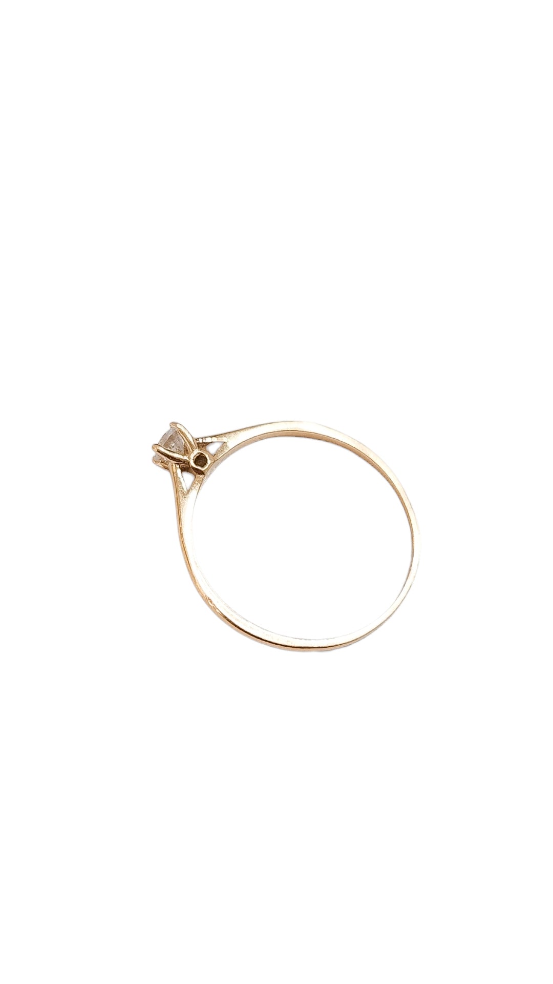 Anillo solitario oro 10k