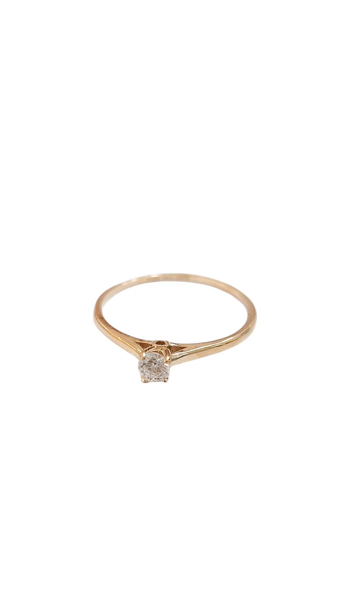 Anillo solitario oro 10k
