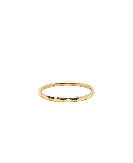 Anillo argolla diamantada