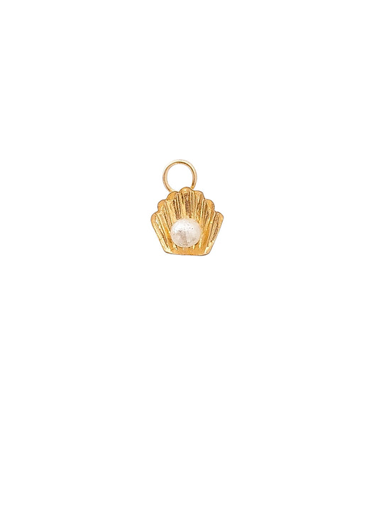 Pieza accesorio conchita y perla oro 10k DORADO
