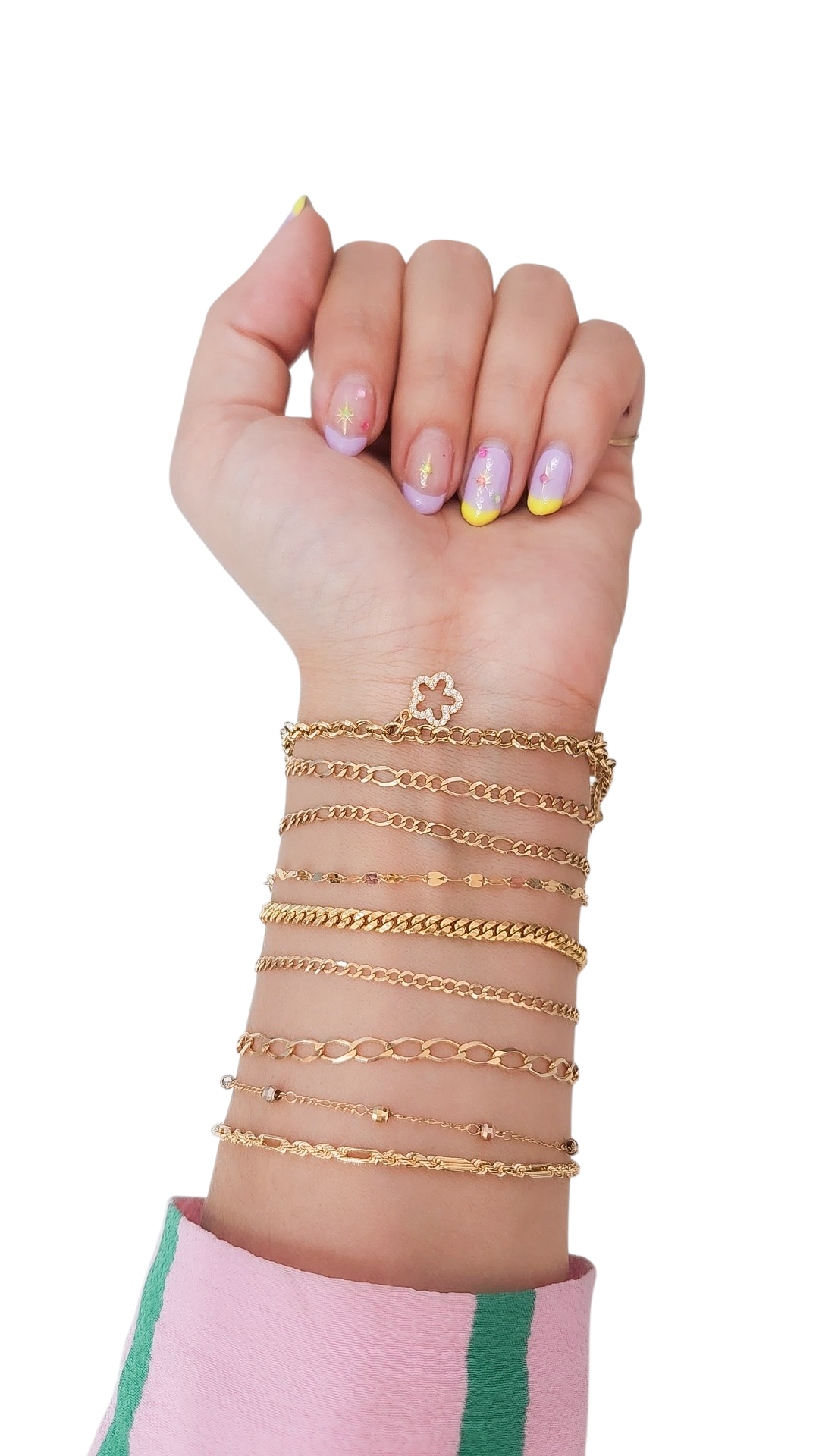 Pulsera bolitas oro 10k