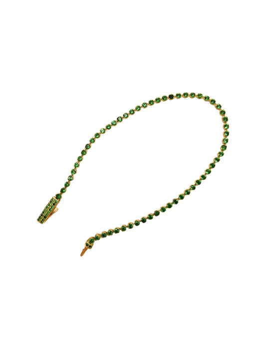 Pulsera tenis esmeralda oro amarillo oro 10k