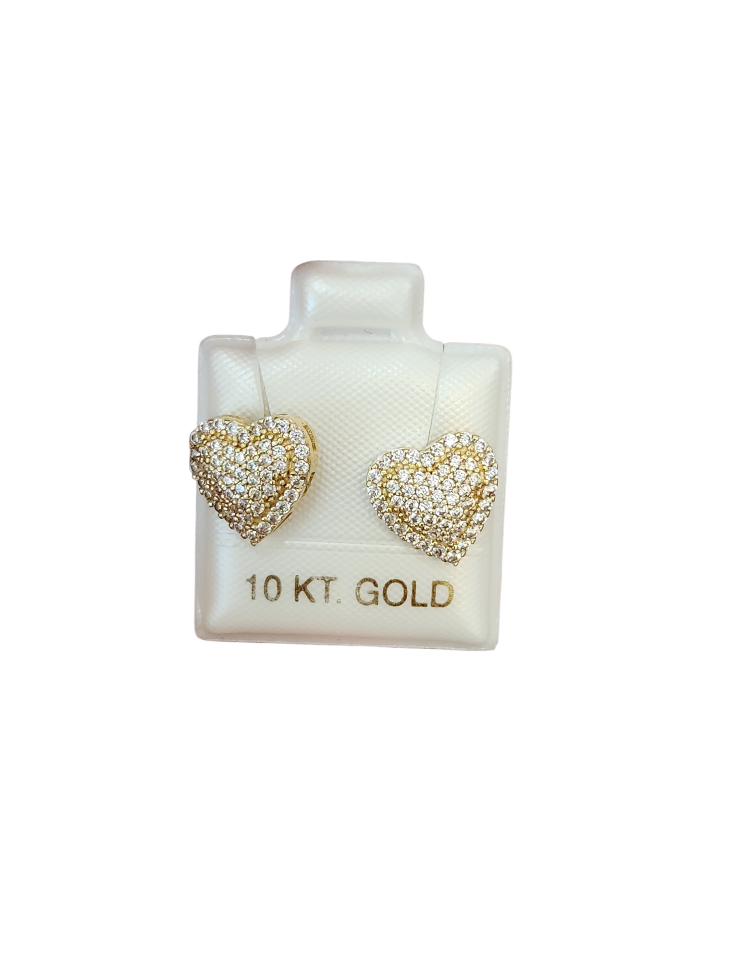 Aretes de corazón con piedras