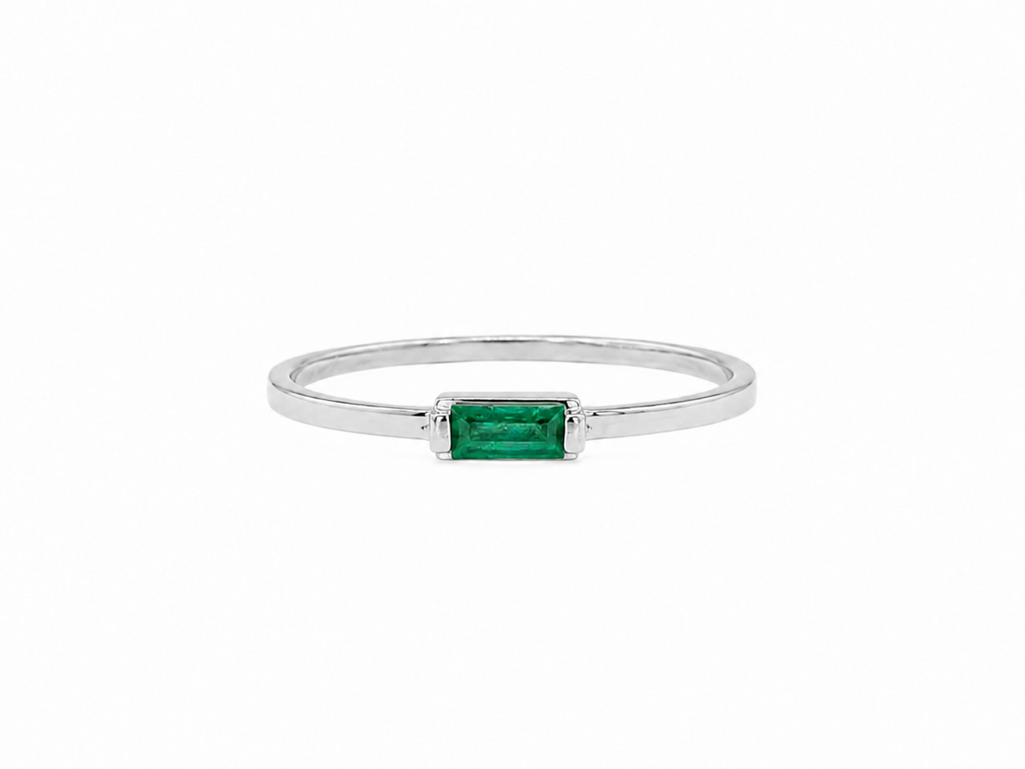 Anillo esmeralda NATURAL plata 925 PREMIUM