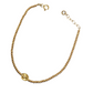 Pulsera bola 2mm con medalla Virgen Gpe oro 10k