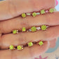 Aretes piedra natural peridoto plata rosa 925 5mm
