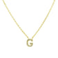 Gargantilla con nombre abecedario personalizado zirconias oro 10k DORADO