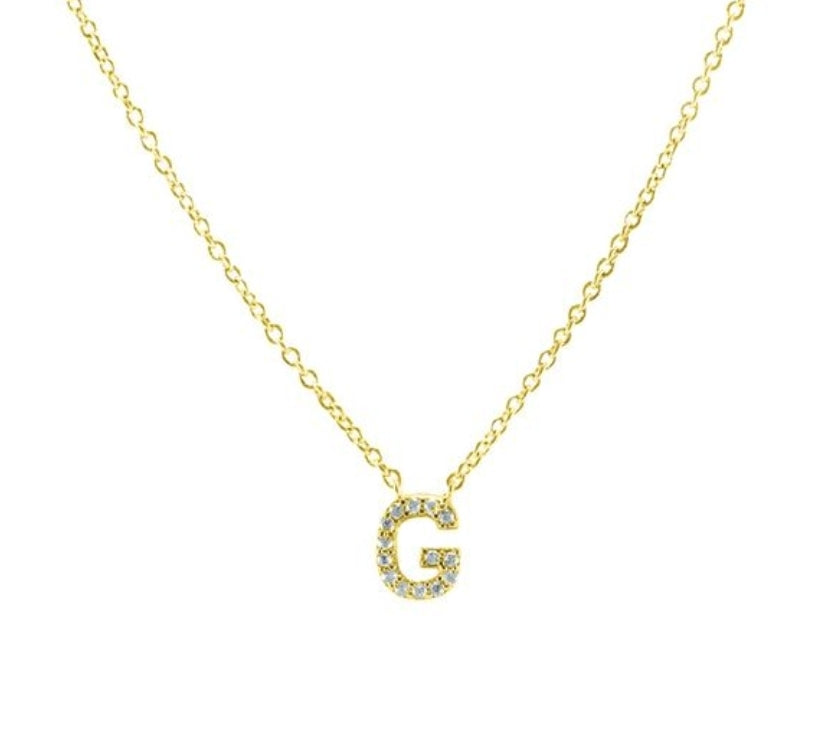 Gargantilla con nombre abecedario personalizado zirconias oro 10k DORADO