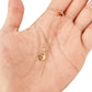 Par de arete colgante corazón liso y candado oro 10k DORADO