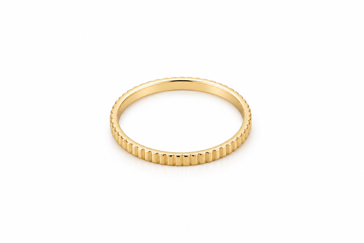 Anillo argolla rayas