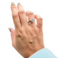 Anillo solitario con piedra Moissanita Plata 925