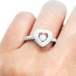 Solitario corazón giratorio plata 925 PREMIUM