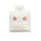 Par de Broquel estrellas esmalte rosa oro de 10k DORADO