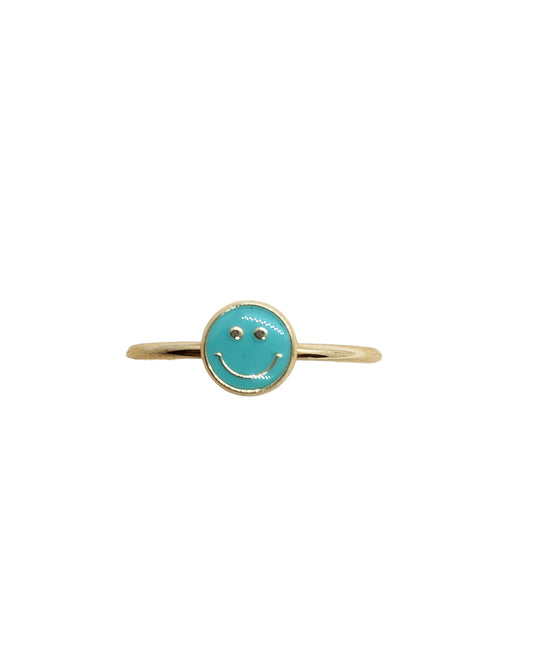 Anillo happy face verde