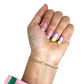 Pulsera bola 2mm con medalla Virgen Gpe oro 10k