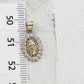 Dije medalla virgen con zirconias blancas oval oro 10k