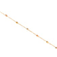 Pulsera bolitas 3 oros con cruz oro 10k