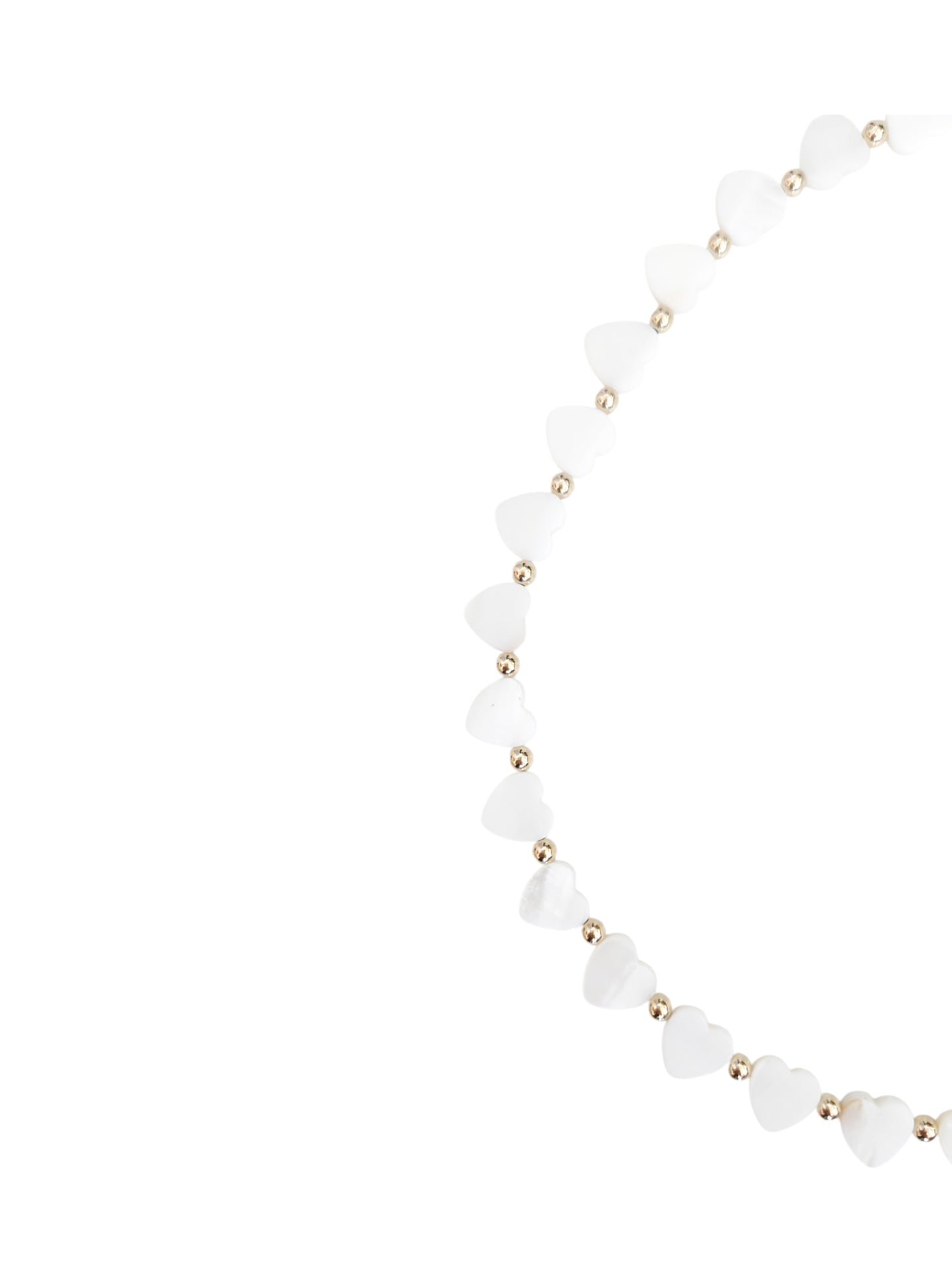 Collar de perlas y bimetal "infinito corazón"
