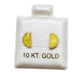 Par o Pieza de Broquel limón esmalte Oro de 10k DORADO