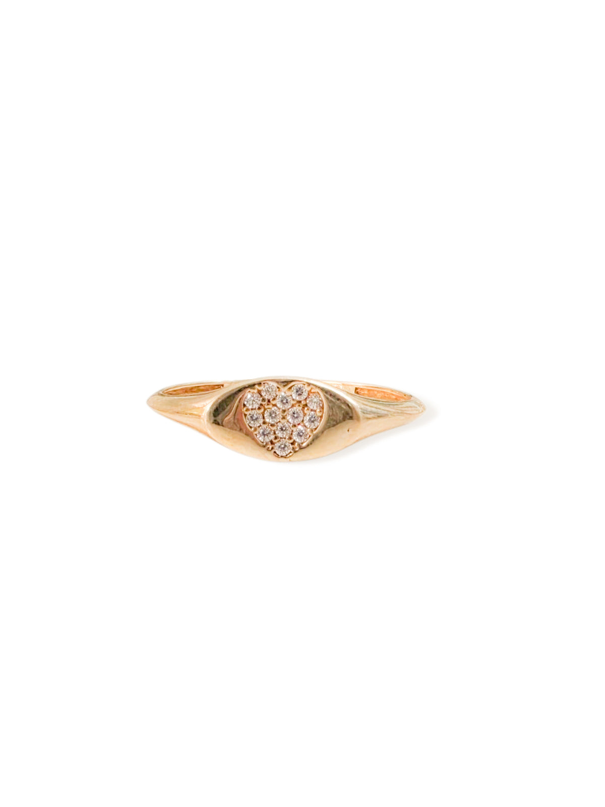 Anillo corazón sello ORO 10K