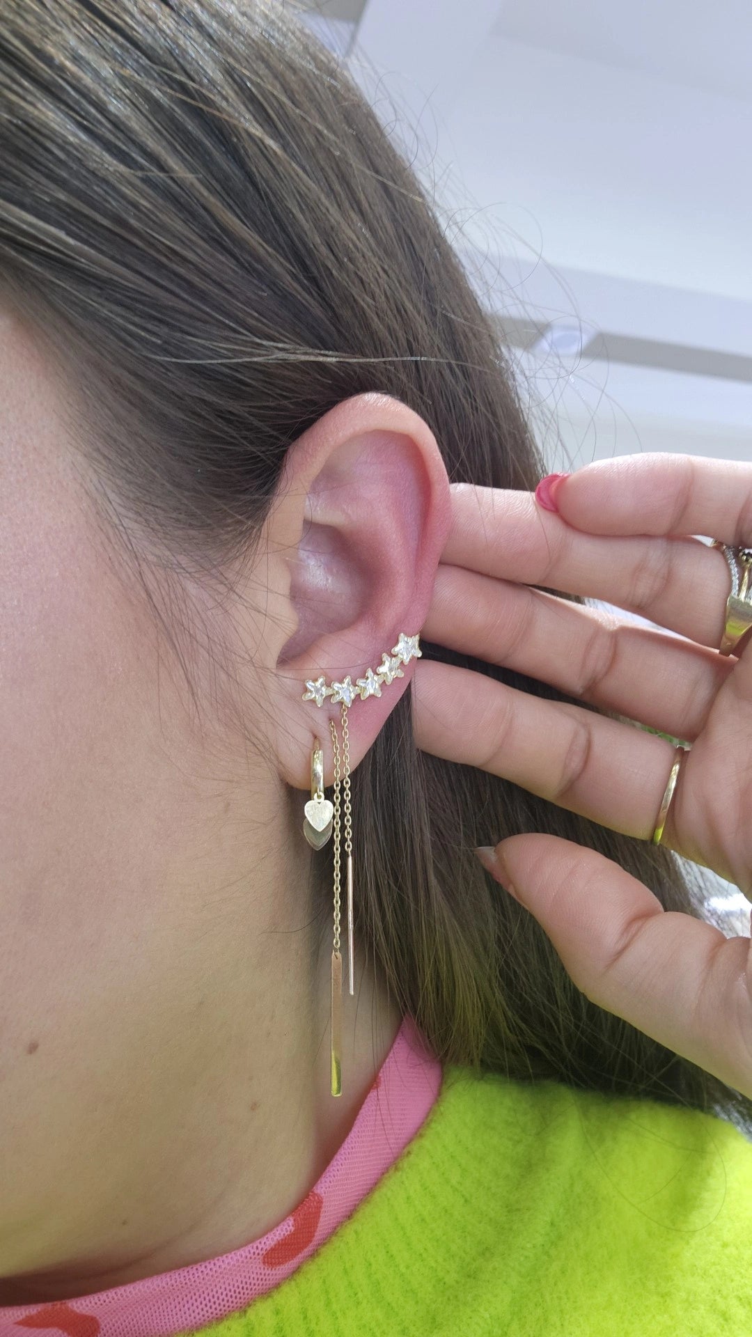 Par o Pieza pasador Oro de 10k DORADO