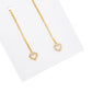Par de arete colgante corazón oro 10k DORADO