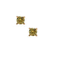 Aretes piedra natural peridoto plata 925 y baño de oro 5mm