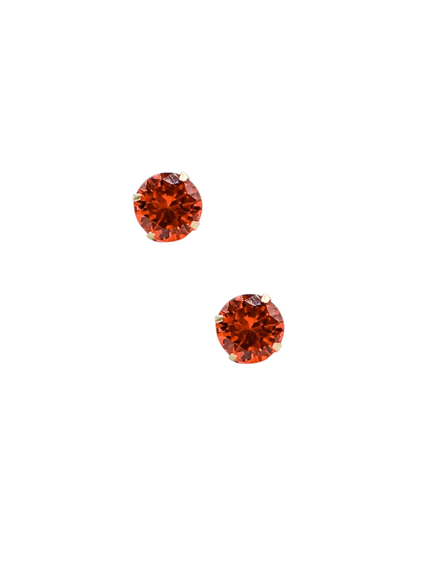 Par de Broquel básico recto Naranja ORO 10K