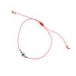 Pulsera de hilo rojo con ojito turco madre perla BIMETAL
