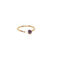 Pieza arete argolla piedra para nariz morado  oro 10k DORADO