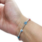 Pulsera ojo turco y bolitas (PLATA 925)