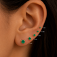 Aretes Esmeralda natural oro 10k