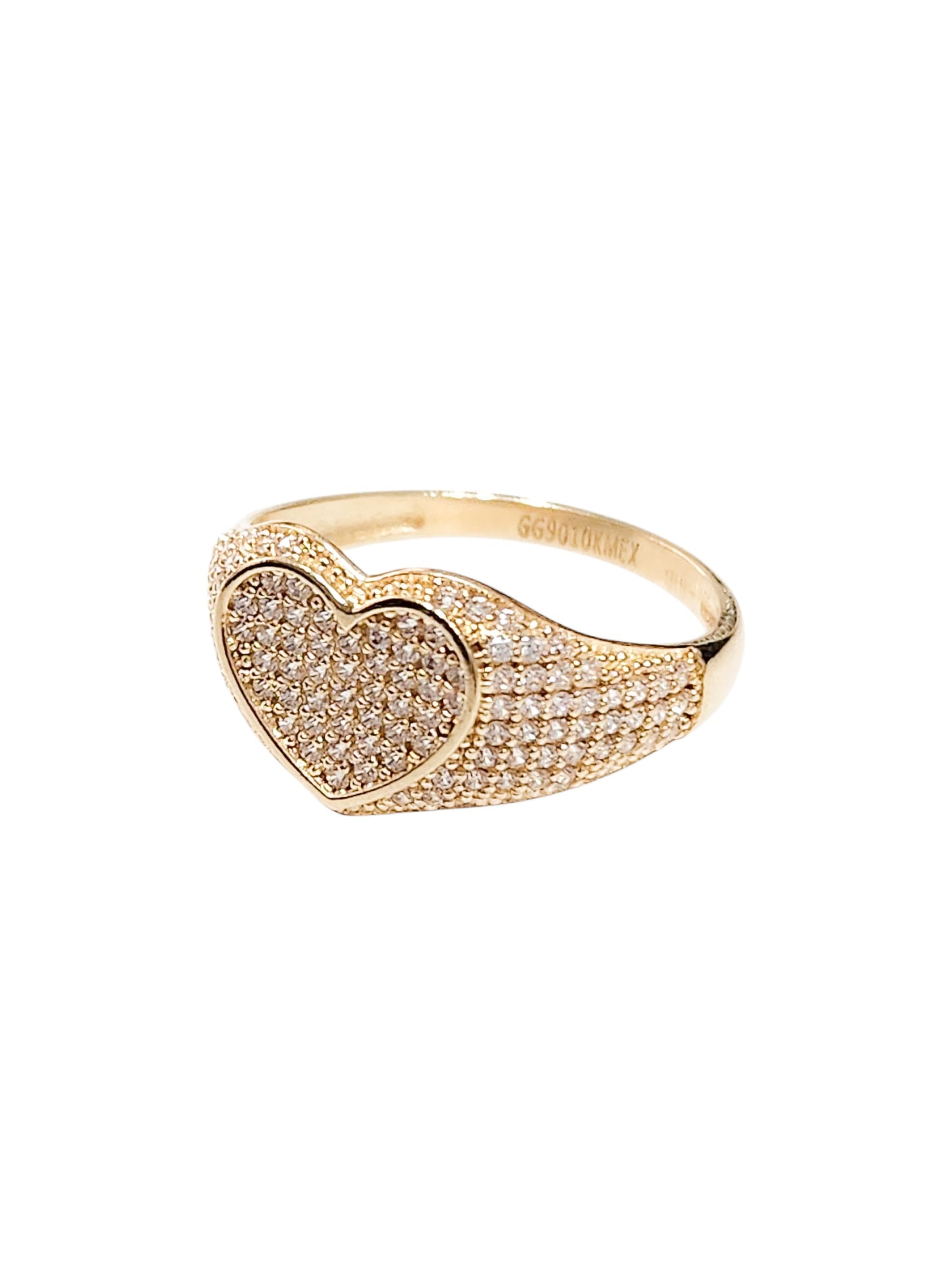 Anillo princesa corazón blanco 10k