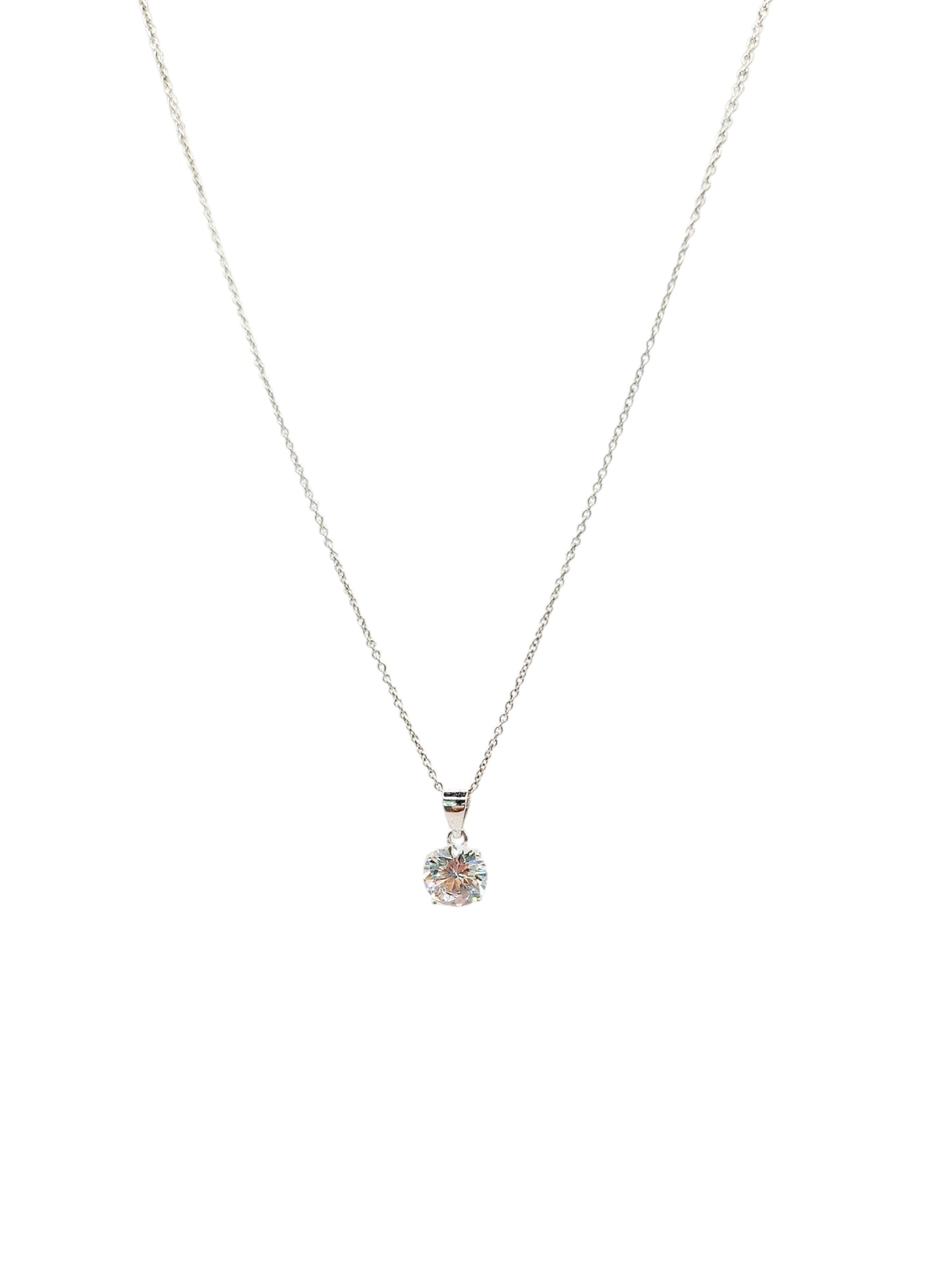 Juego (anillo, aretes y gargantilla) con piedra Moissanita  Plata 925