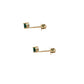 Aretes esmeralda natural oro 10k