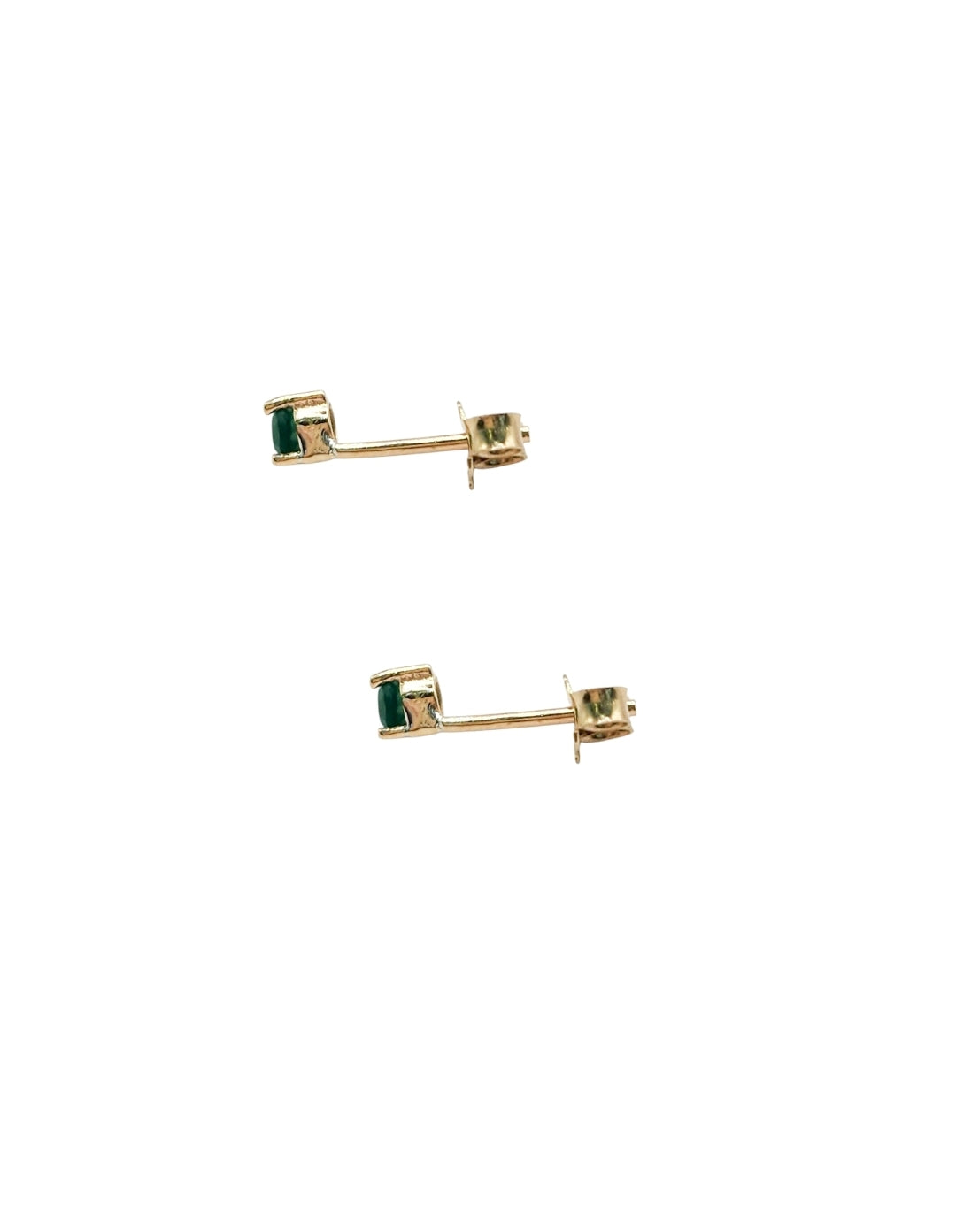 Aretes esmeralda natural oro 10k