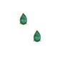 Aretes piedra natural esmeralda oro 10k