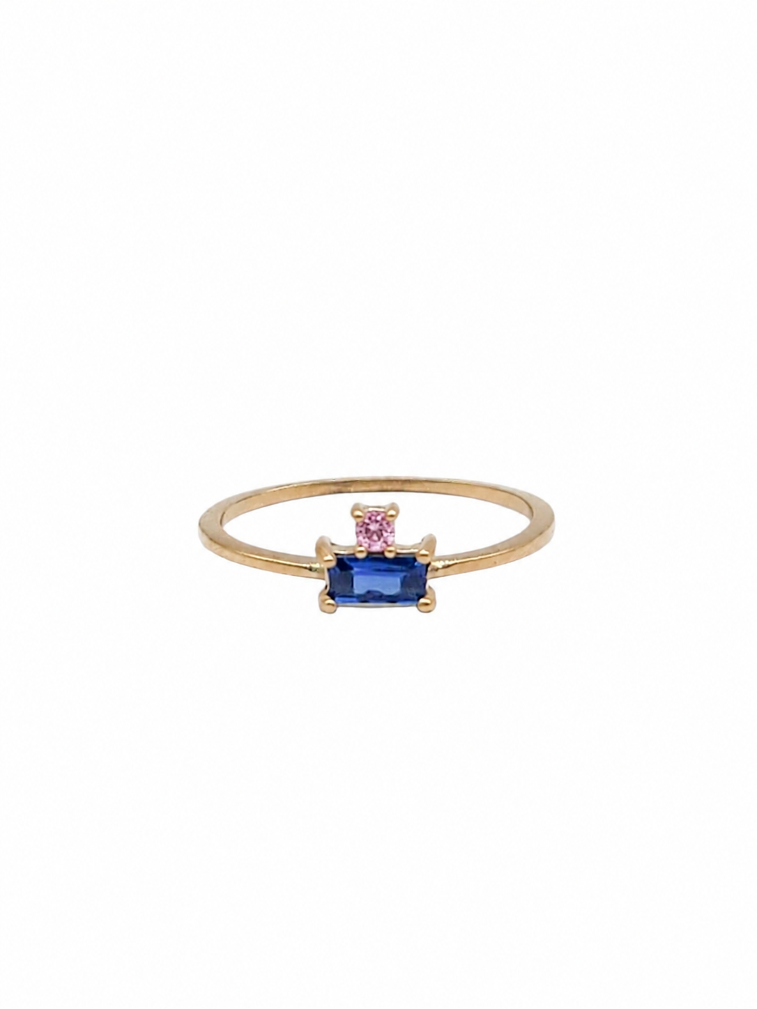 Anillos piedra natural zafiro y diamante natural oro 10k