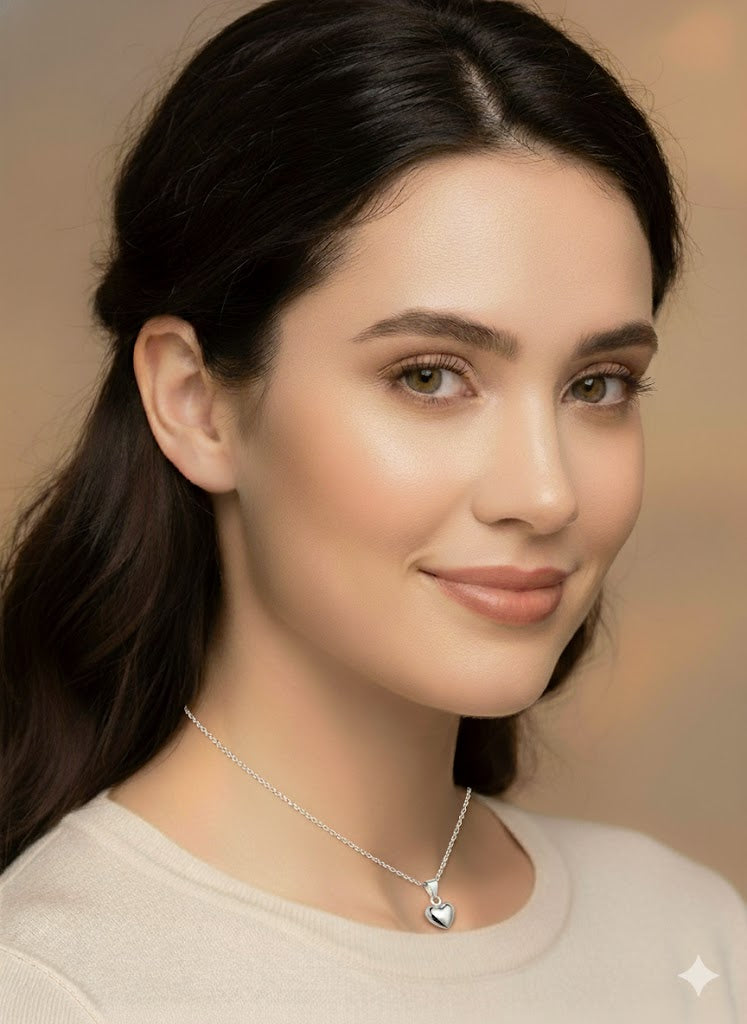 Dije corazón bombon plata 925